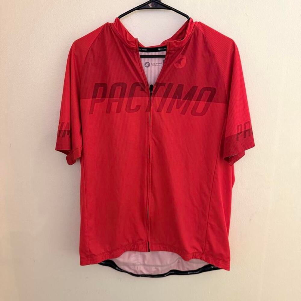 Pactimo womens cycling jersey red